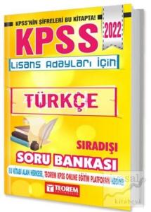 KPSS Lisans Türkçe Sıradışı Soru Bankası