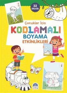 Çocuklar İçin Kodlamalı Boyama Etkinlikleri - Sarı - 32 Etkinlik