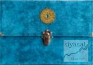 Hatim Çantalı Orta Boy Nubuk Kadife Kuran-ı Kerim Petrol Mavisi