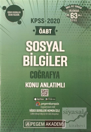 2020 KPSS ÖABT Sosyal Bilgiler Coğrafya Video Destekli Konu Anlatımlı 