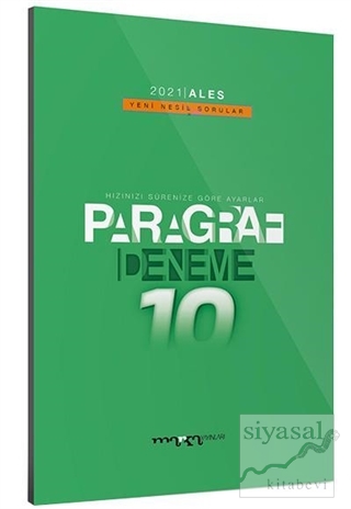 2021 ALES Paragraf Yeni Nesil 10 Deneme