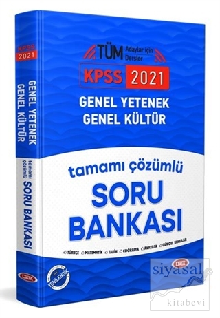 2021 KPSS Genel Yetenek Genel Kültür Tamamı Çözümlü Soru Bankası Kolek