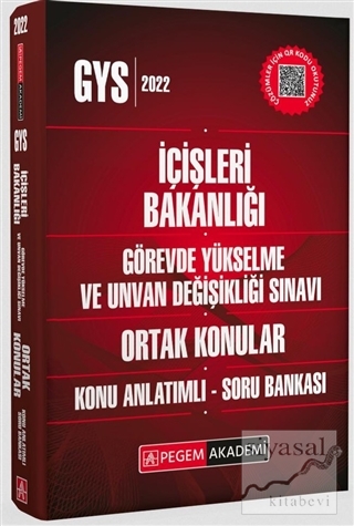 2022 GYS İçişleri Bakanlığı Görevde Yükselme ve Unvan Değişikliği Ortak Konular Konu Anlatımlı Soru Bankası
