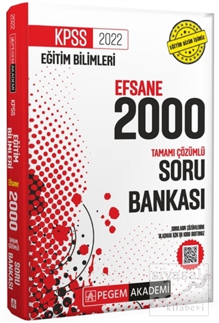 KPSS Eğitim Bilimleri Efsane 2000 Tamamı Çözümlü Soru Bankası