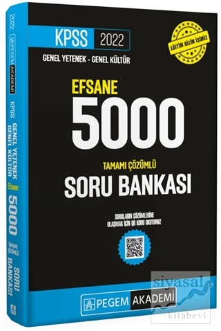 KPSS Genel Yetenek Genel Kültür Efsane 5000 Tamamı Çözümlü Soru Bankası