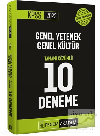 KPSS Genel Yetenek Genel Kültür Tamamı Çözümlü 10 Deneme
