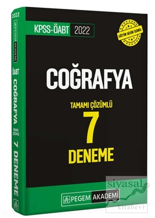 KPSS ÖABT Coğrafya Tamamı Çözümlü 7 Deneme