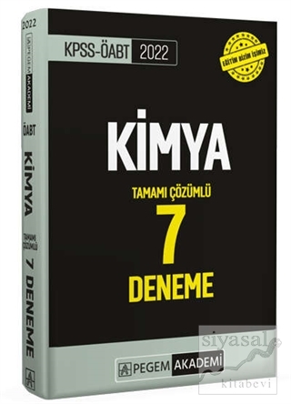 KPSS ÖABT Kimya Tamamı Çözümlü 7 Deneme