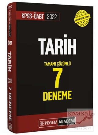 KPSS ÖABT Tarih Tamamı Çözümlü 7 Deneme