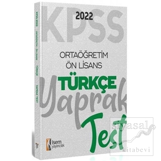 2022 KPSS Ortaöğretim Ön Lisans Türkçe Yaprak Test Kolektif