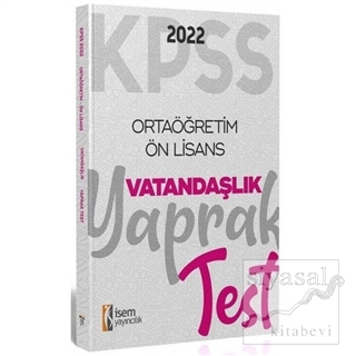 2022 KPSS Ortaöğretim Ön Lisans Vatandaşlık Yaprak Test Kolektif