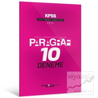 2022 KPSS Paragraf Yeni Nesil 10 Deneme Sınavı