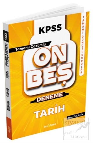 KPSS Tarih Tamamı Çözümlü 15 Deneme