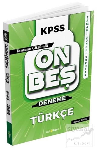 2022 KPSS Türkçe Tamamı Çözümlü 15 Deneme Taner Özdemir