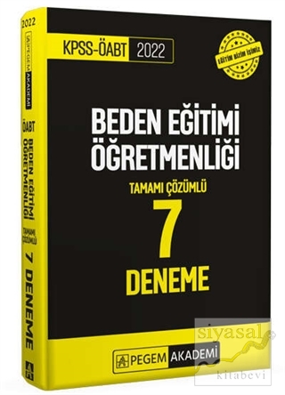 ÖABT Beden Eğitimi Öğretmenliği Tamamı Çözümlü 7 Deneme