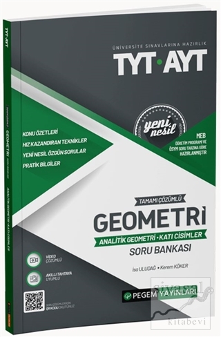 TYT-AYT Tamamı Çözümlü Geometri Analitik Geometri - Katı Cisimler Soru Bankası