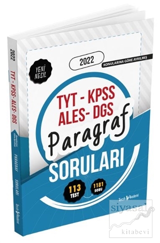 2022 TYT-KPSS-ALES-DGS Paragraf Soru Bankası Kolektif