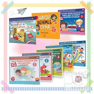 3-7 Yaş Çocuklar İçin IQ Zeka ve Dikkat Geliştiren Oyunlar (8 Kitap Takım)