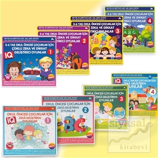 4-7 Yaş Okul Öncesi Çocuklar İçin Zeka Geliştiren Oyunlar (8 Kitap Tak
