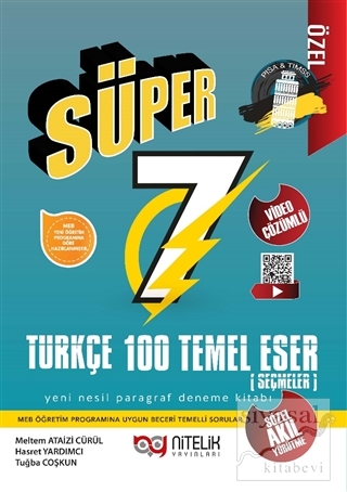 7. Sınıf Süper Türkçe 100 Temel Eser Paragraf Deneme Kitabı Meltem Ata