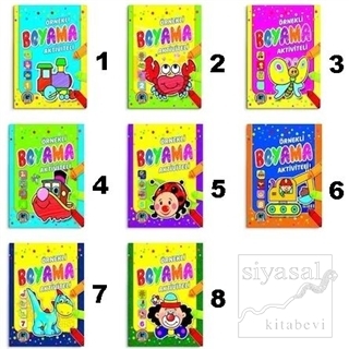 Aktiviteli Örnekli Boyama Kitabı (8 Kitap Takım)