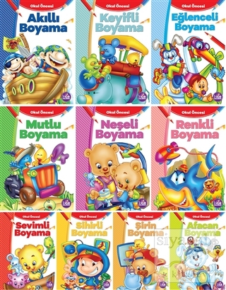Çocuklar İçin Eğlenceli Boyama Kitabı Serisi (10 Kitap Takım)