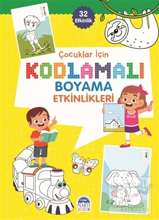 Çocuklar İçin Kodlamalı Boyama Etkinlikleri - Sarı - 32 Etkinlik Kolek