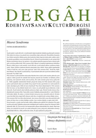 Dergah Edebiyat Kültür Sanat Dergisi Sayı: 368 Ekim 2020