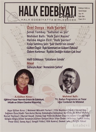 Halk Edebiyatı Dergisi Sayı: 44