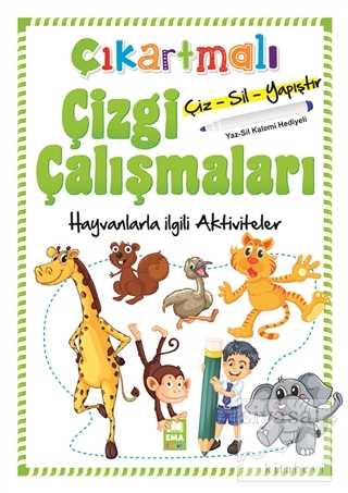 Hayvanlarla İlgili Aktiviteler - Çıkartmalı Çizgi Çalışmaları