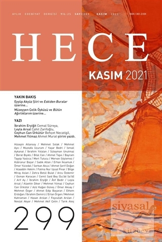 Hece Aylık Edebiyat Dergisi Sayı: 299 Kasım 2021