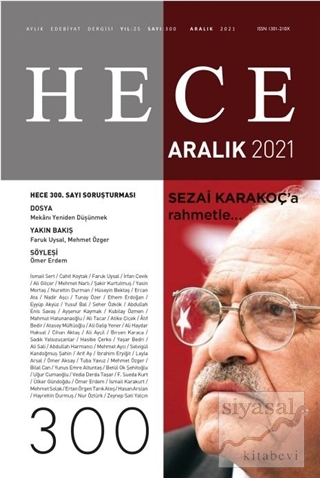 Hece Aylık Edebiyat Dergisi Sayı: 300 Aralık 2021