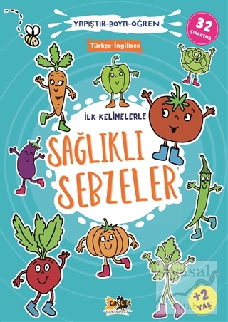 İlk Kelimelerle Sağlıklı Sebzeler - Yapıştır-Boya-Öğren