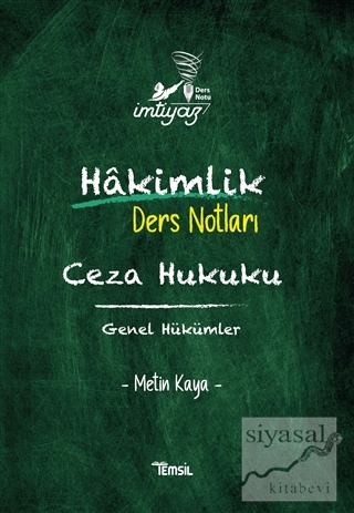 İmtiyaz Hakimlik Ders Notları Ceza Hukuku Genel Hükümler