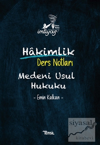 İmtiyaz Medeni Usul Hukuku Hakimlik Ders Notları