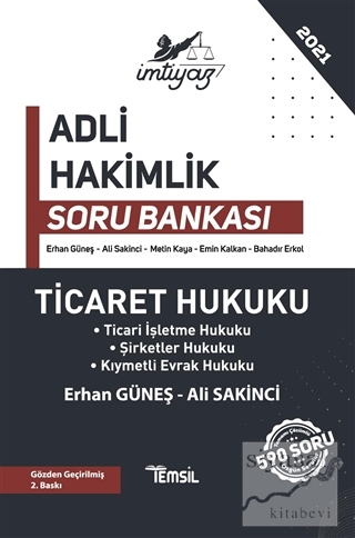 İmtiyaz Ticaret Hukuku Adli Hakimlik Soru Bankası 2021