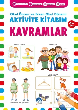 Kavramlar 5+ Yaş - Okul Öncesi ve Erken Okul Dönemi Aktivite Kitabım