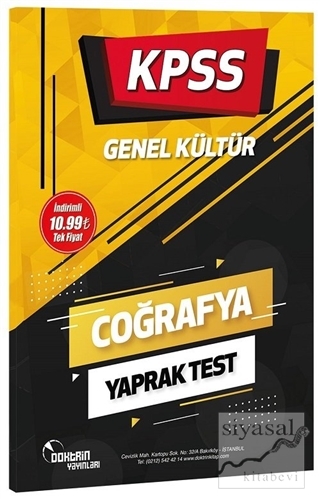 KPSS Coğrafya Yaprak Test