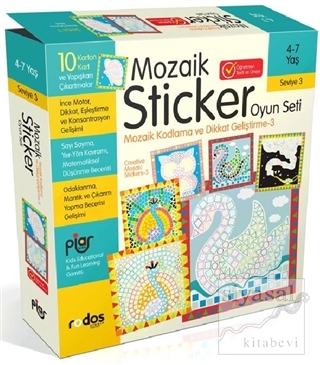 Mozaik Sticker (Çıkartma) Oyun Seti - Seviye 3