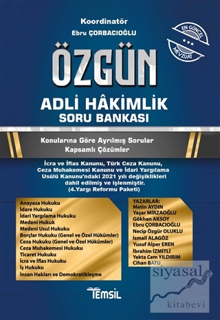 Özgün Adli Hakimlik Soru Bankası