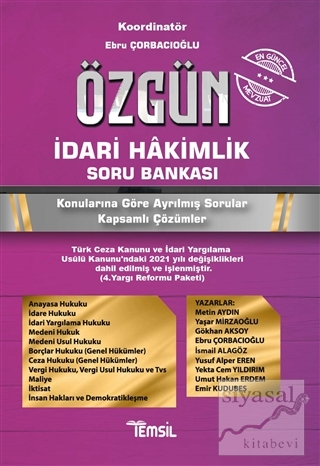 Özgün İdari Hakimlik Soru Bankası 2020 Ebru Çorbacıoğlu