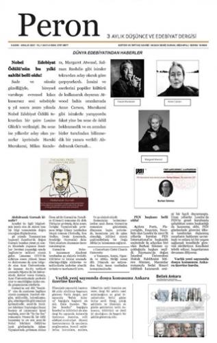 Peron Üç Aylık Düşünce ve Edebiyat Dergisi Sayı: 4 Kasım-Aralık 2021 K