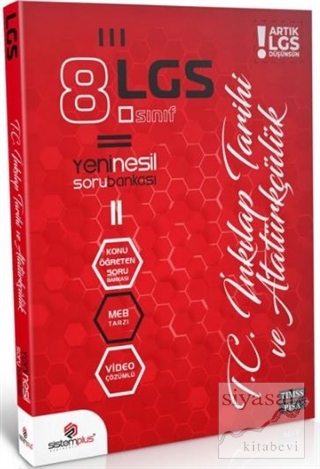 Sistem Plus Yayınları 8. Sınıf LGS T.C. İnkılap Tarihi ve Atatürkçülük Video Konu Anlatım ve Çözümlü Soru Bankası