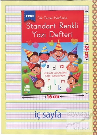 Standart Renkli Yazı Defteri
