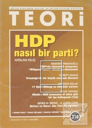 Teori Dergisi Sayı: 310 Kasım 2015
