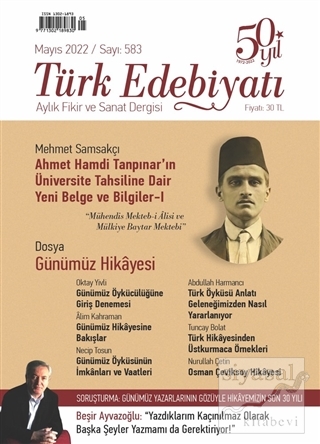 Türk Edebiyatı Aylık Fikir ve Sanat Dergisi Sayı: 583 Mayıs 2022 Kolek