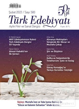 Türk Edebiyatı Dergisi Sayı: 580 Şubat 2022 Kolektif