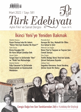 Türk Edebiyatı Dergisi Sayı: 581 Mart 2022 Kolektif