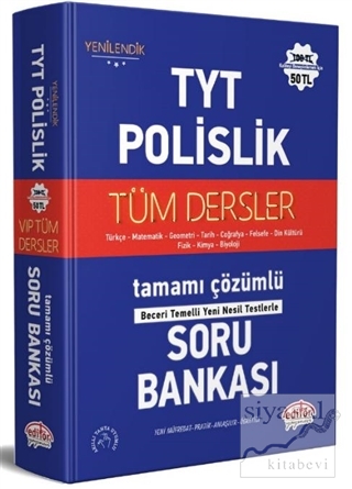TYT - Polislik Tüm Dersler Tamamı Çözümlü Soru Bankası