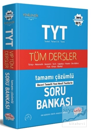 TYT Tüm Dersler Tamamı Çözümlü Soru Bankası
